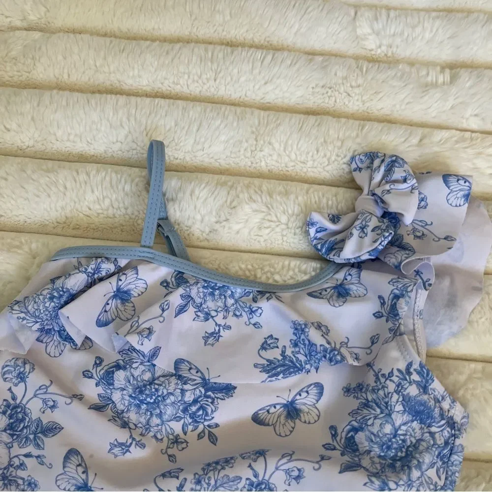 SHEIN floral one‎ piece girl swim suit